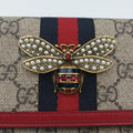 Queen Margaret beige×red×multi PVC coated canvas×Leather 476079 クィーンマーガレット ベージュ×レッド×マルチ PVCコーティングキャンバス×レザー 476079 