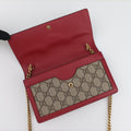 Queen Margaret beige×red×multi PVC coated canvas×Leather 476079 クィーンマーガレット ベージュ×レッド×マルチ PVCコーティングキャンバス×レザー 476079 