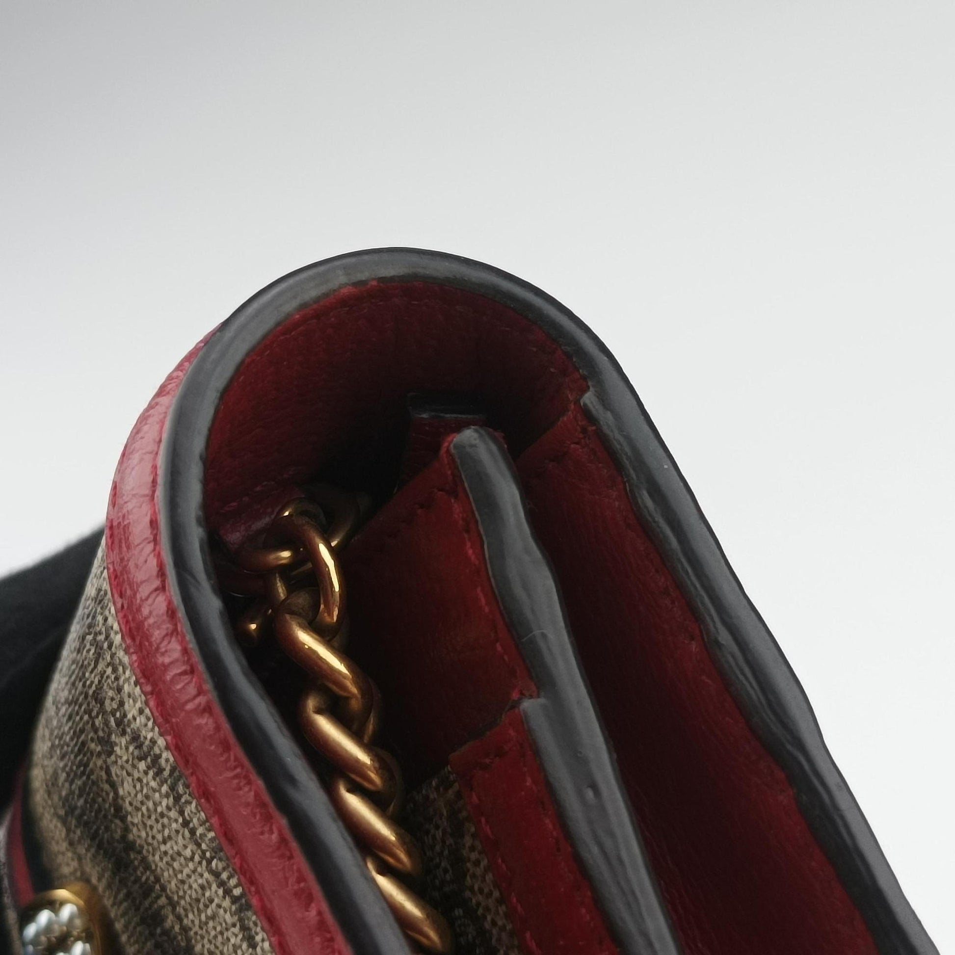 Queen Margaret beige×red×multi PVC coated canvas×Leather 476079 クィーンマーガレット ベージュ×レッド×マルチ PVCコーティングキャンバス×レザー 476079 