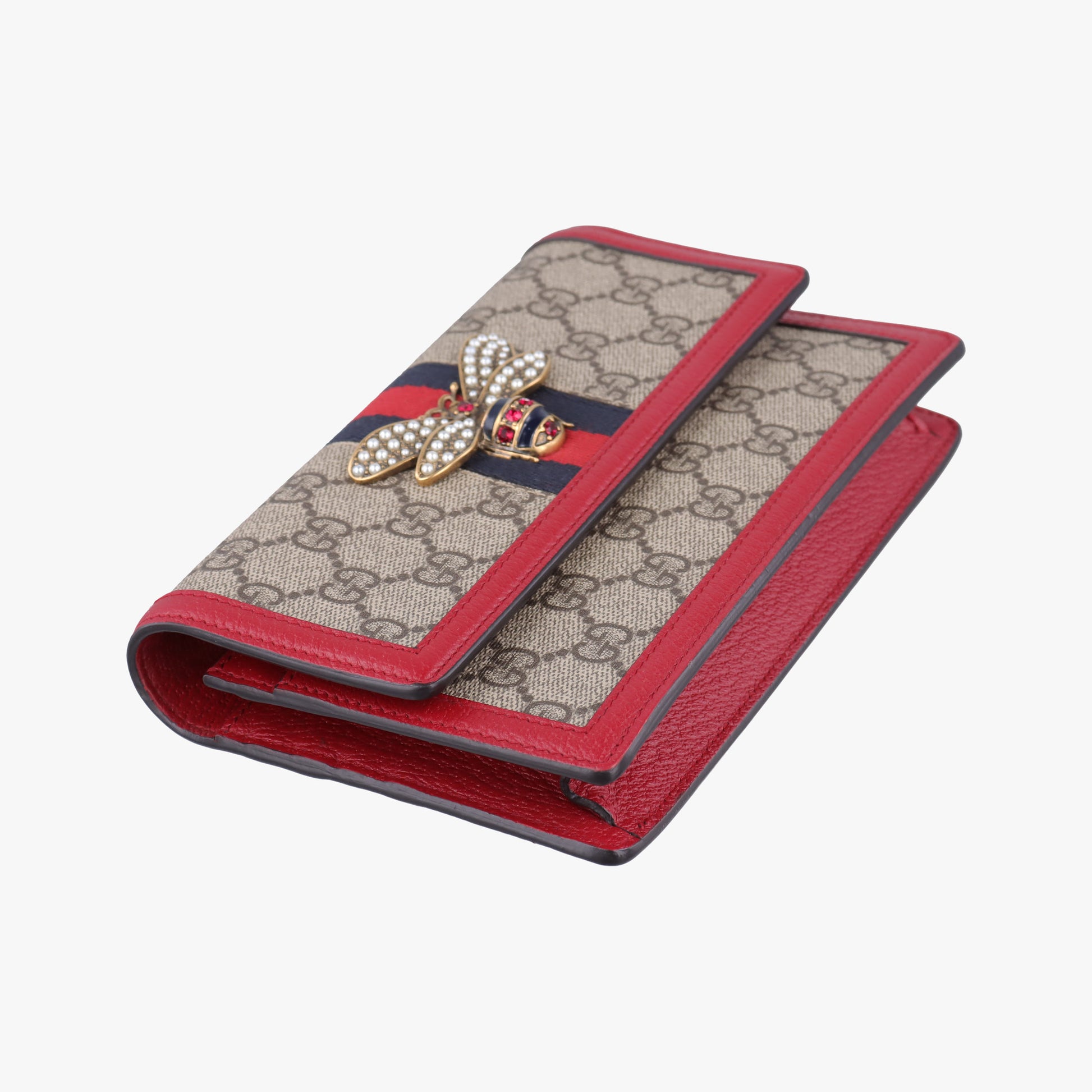 Queen Margaret beige×red×multi PVC coated canvas×Leather 476079 クィーンマーガレット ベージュ×レッド×マルチ PVCコーティングキャンバス×レザー 476079 