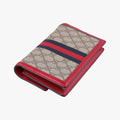 Queen Margaret beige×red×multi PVC coated canvas×Leather 476079 クィーンマーガレット ベージュ×レッド×マルチ PVCコーティングキャンバス×レザー 476079 