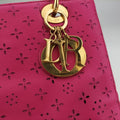 Lady Dior Rose leather 09-MA-1017レディディオール ローズ レッド レザー 09-MA-1017