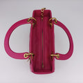 Lady Dior Rose leather 09-MA-1017レディディオール ローズ レッド レザー 09-MA-1017