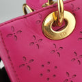 Lady Dior Rose leather 09-MA-1017レディディオール ローズ レッド レザー 09-MA-1017