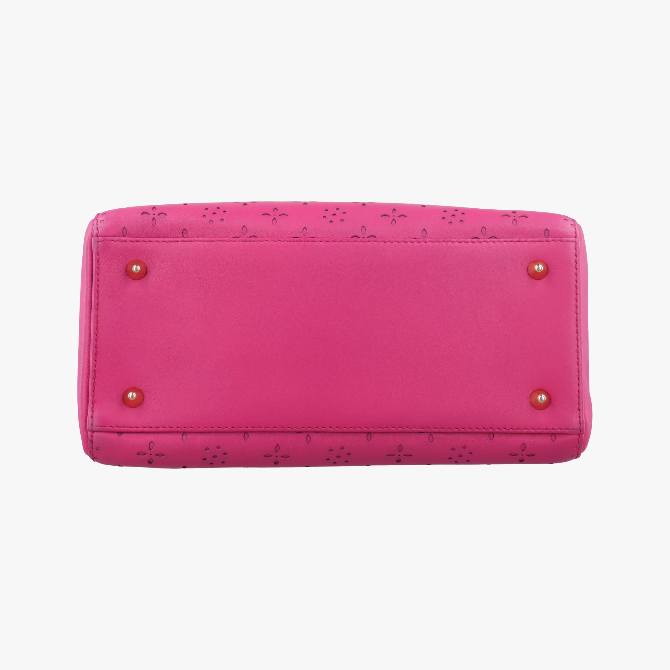 Lady Dior Rose leather 09-MA-1017レディディオール ローズ レッド レザー 09-MA-1017