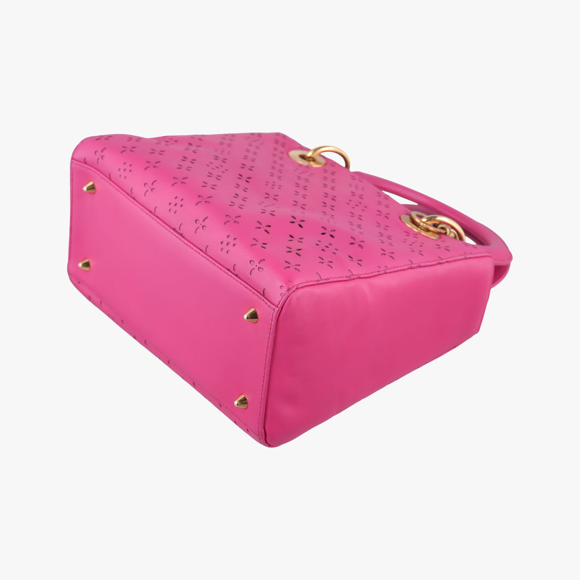Lady Dior Rose leather 09-MA-1017レディディオール ローズ レッド レザー 09-MA-1017