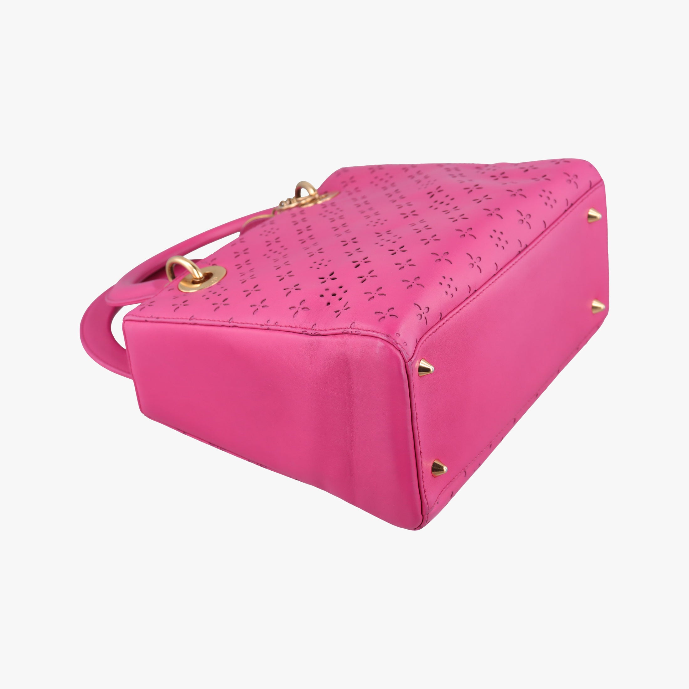 Lady Dior Rose leather 09-MA-1017レディディオール ローズ レッド レザー 09-MA-1017