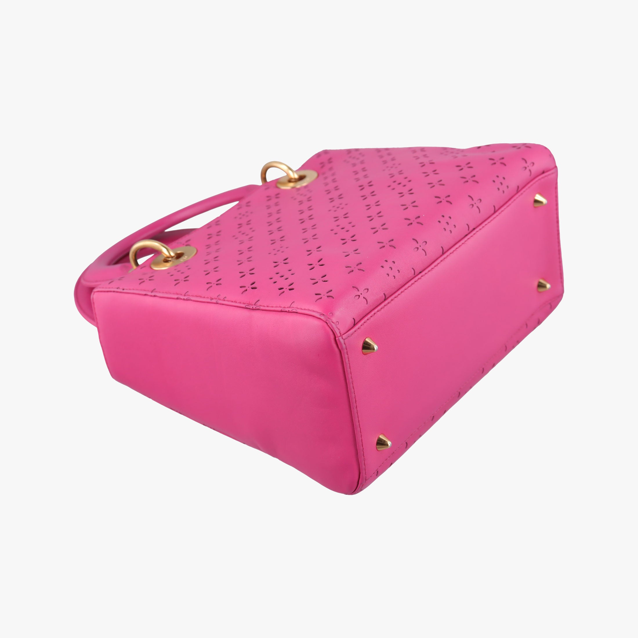 Lady Dior Rose leather 09-MA-1017レディディオール ローズ レッド レザー 09-MA-1017