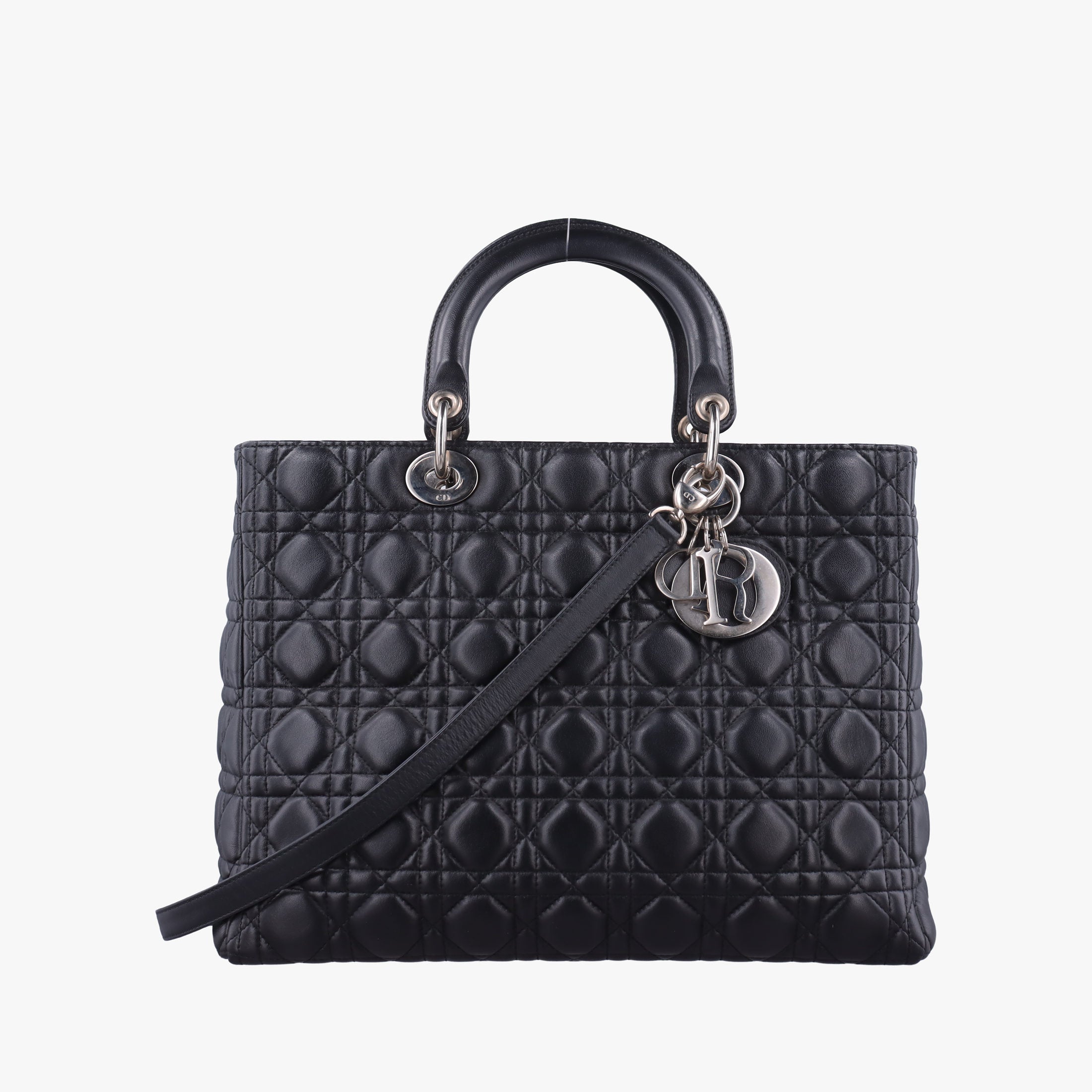 Lady Dior Black lambskin 08-MA-0132レディディオール ブラック ラムスキン 08-MA-0132