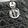 Lady Dior Black lambskin 08-MA-0132レディディオール ブラック ラムスキン 08-MA-0132