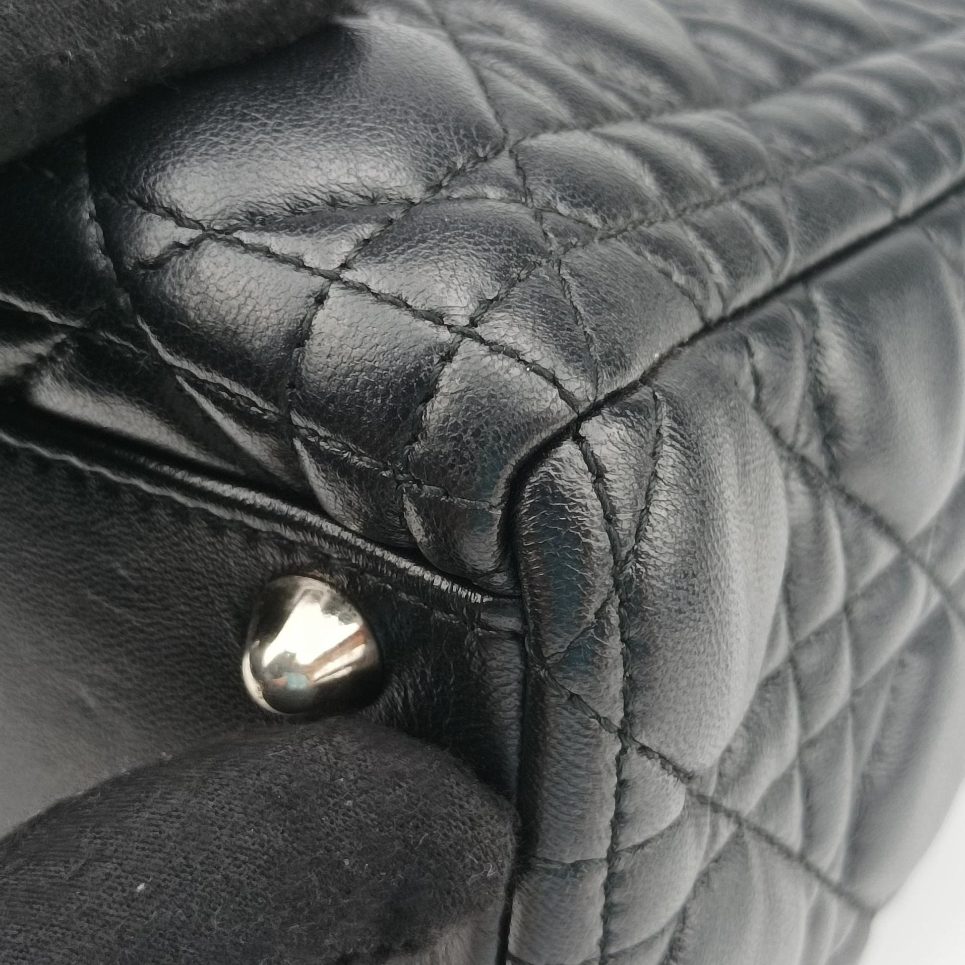 Lady Dior Black lambskin 08-MA-0132レディディオール ブラック ラムスキン 08-MA-0132