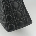 Lady Dior Black lambskin 08-MA-0132レディディオール ブラック ラムスキン 08-MA-0132