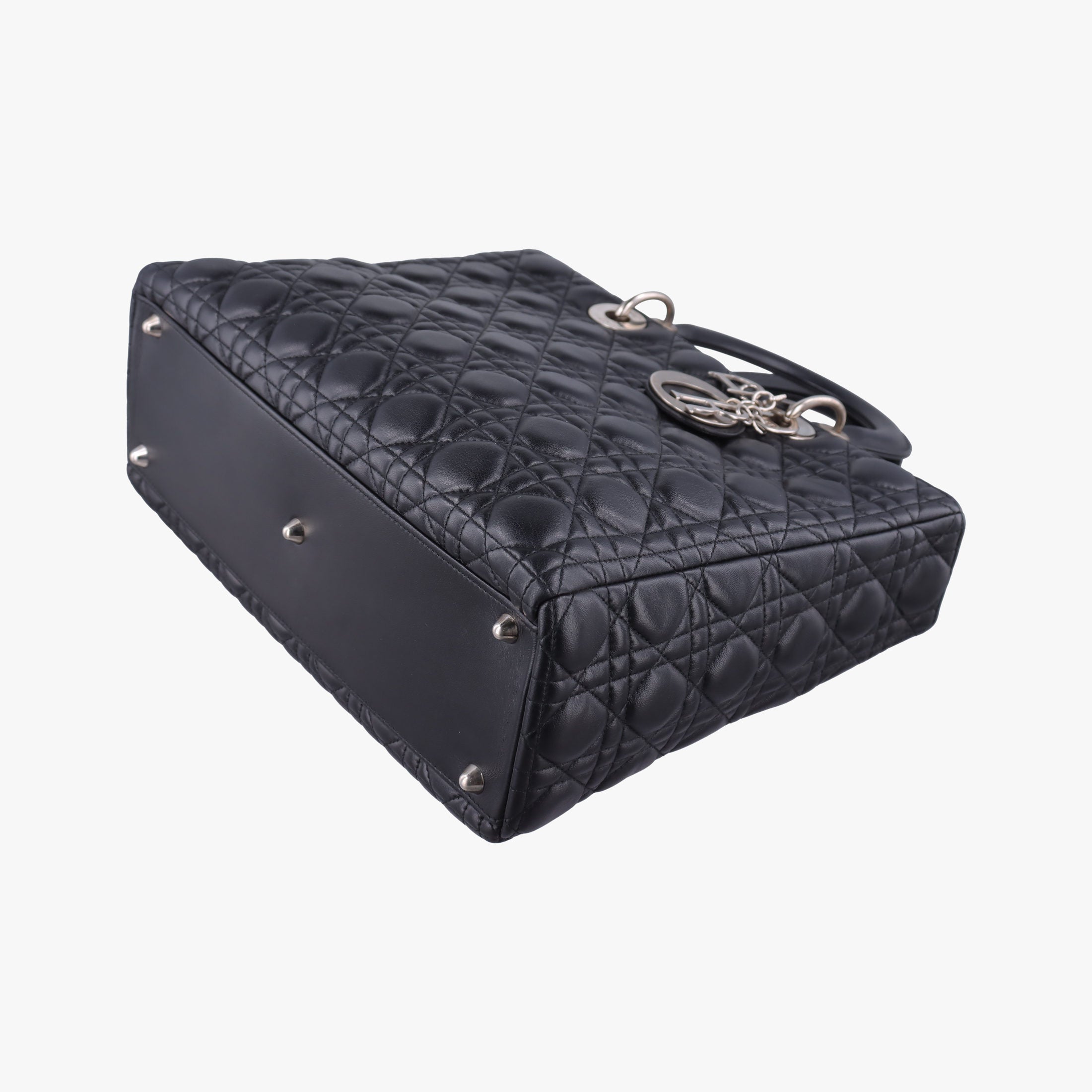 Lady Dior Black lambskin 08-MA-0132レディディオール ブラック ラムスキン 08-MA-0132