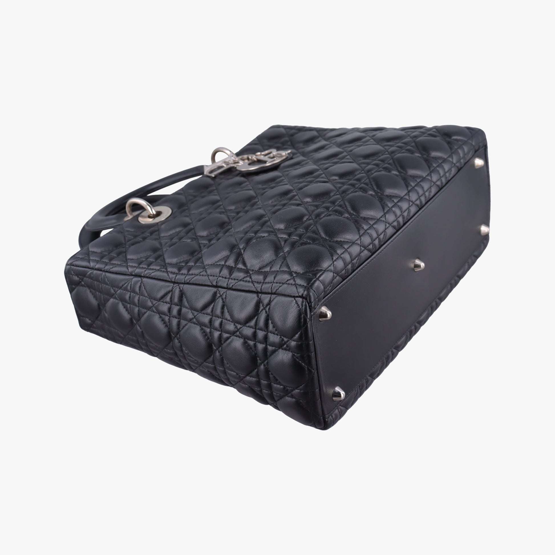 Lady Dior Black lambskin 08-MA-0132レディディオール ブラック ラムスキン 08-MA-0132