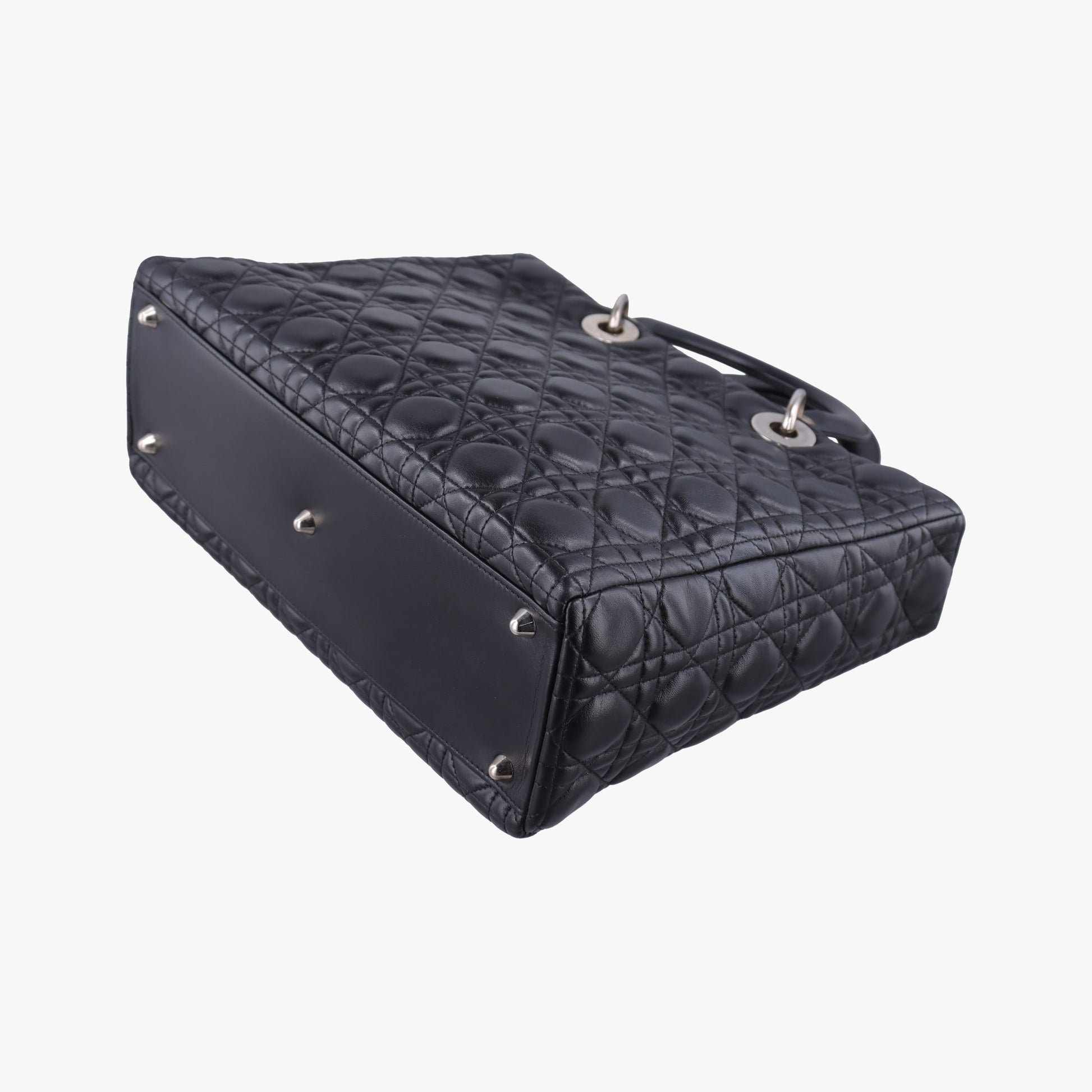 Lady Dior Black lambskin 08-MA-0132レディディオール ブラック ラムスキン 08-MA-0132