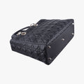 Lady Dior Black lambskin 08-MA-0132レディディオール ブラック ラムスキン 08-MA-0132