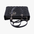 Lady Dior Black lambskin 08-MA-0132レディディオール ブラック ラムスキン 08-MA-0132