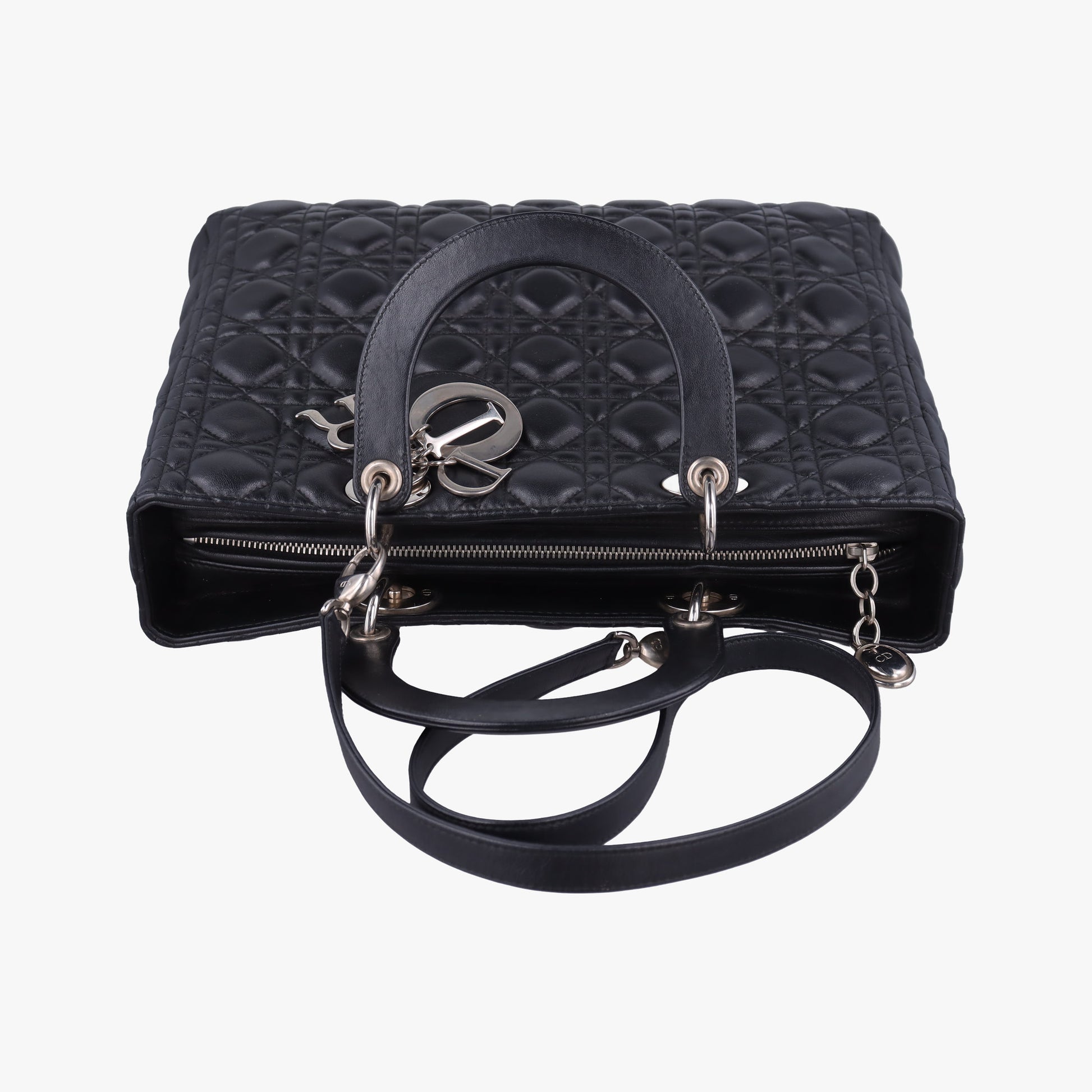 Lady Dior Black lambskin 08-MA-0132レディディオール ブラック ラムスキン 08-MA-0132