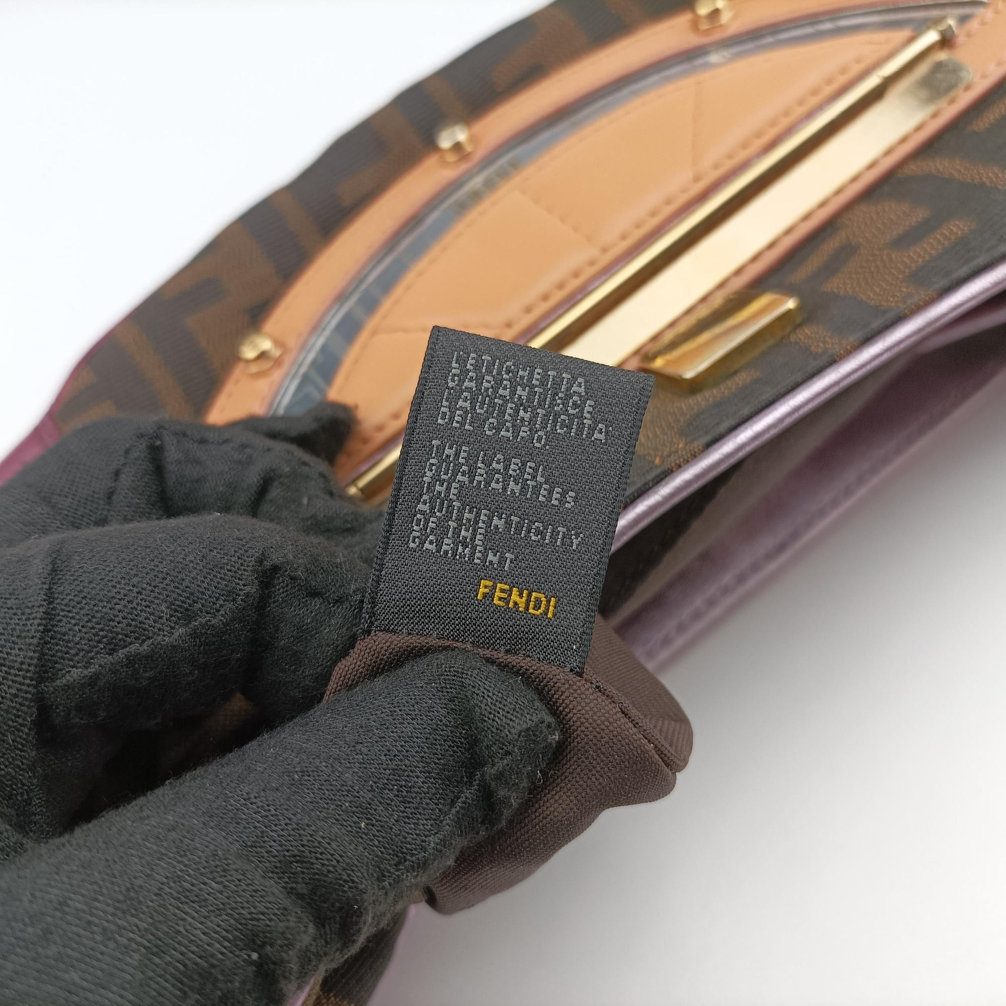 Zucca Vanity Mirror beige×Brown×purple canvas×leather 8BN133 2370-8BN133-MN5-049ズッカ バニティミラー ベージュ×ブラウン×パープル キャンバス×レザー 8BN133 2370-8BN133-MN5-049