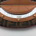 Zucca Vanity Mirror beige×Brown×purple canvas×leather 8BN133 2370-8BN133-MN5-049ズッカ バニティミラー ベージュ×ブラウン×パープル キャンバス×レザー 8BN133 2370-8BN133-MN5-049