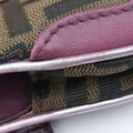 Zucca Vanity Mirror beige×Brown×purple canvas×leather 8BN133 2370-8BN133-MN5-049ズッカ バニティミラー ベージュ×ブラウン×パープル キャンバス×レザー 8BN133 2370-8BN133-MN5-049