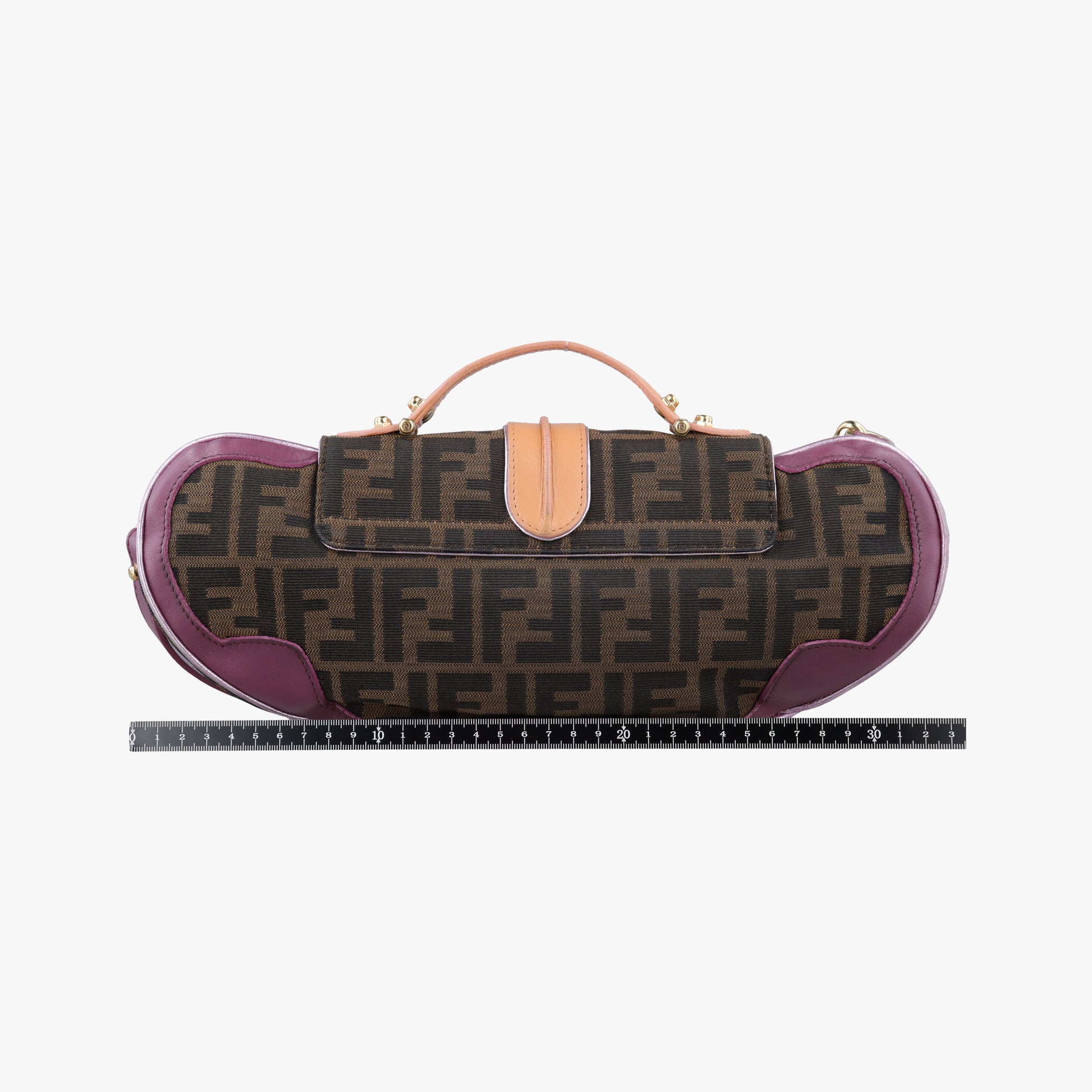 Zucca Vanity Mirror beige×Brown×purple canvas×leather 8BN133 2370-8BN133-MN5-049ズッカ バニティミラー ベージュ×ブラウン×パープル キャンバス×レザー 8BN133 2370-8BN133-MN5-049