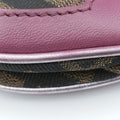 Zucca Vanity Mirror beige×Brown×purple canvas×leather 8BN133 2370-8BN133-MN5-049ズッカ バニティミラー ベージュ×ブラウン×パープル キャンバス×レザー 8BN133 2370-8BN133-MN5-049