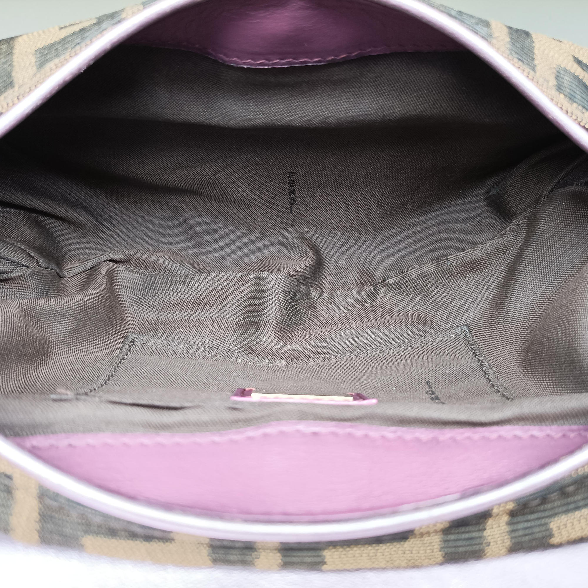 Zucca Vanity Mirror beige×Brown×purple canvas×leather 8BN133 2370-8BN133-MN5-049ズッカ バニティミラー ベージュ×ブラウン×パープル キャンバス×レザー 8BN133 2370-8BN133-MN5-049
