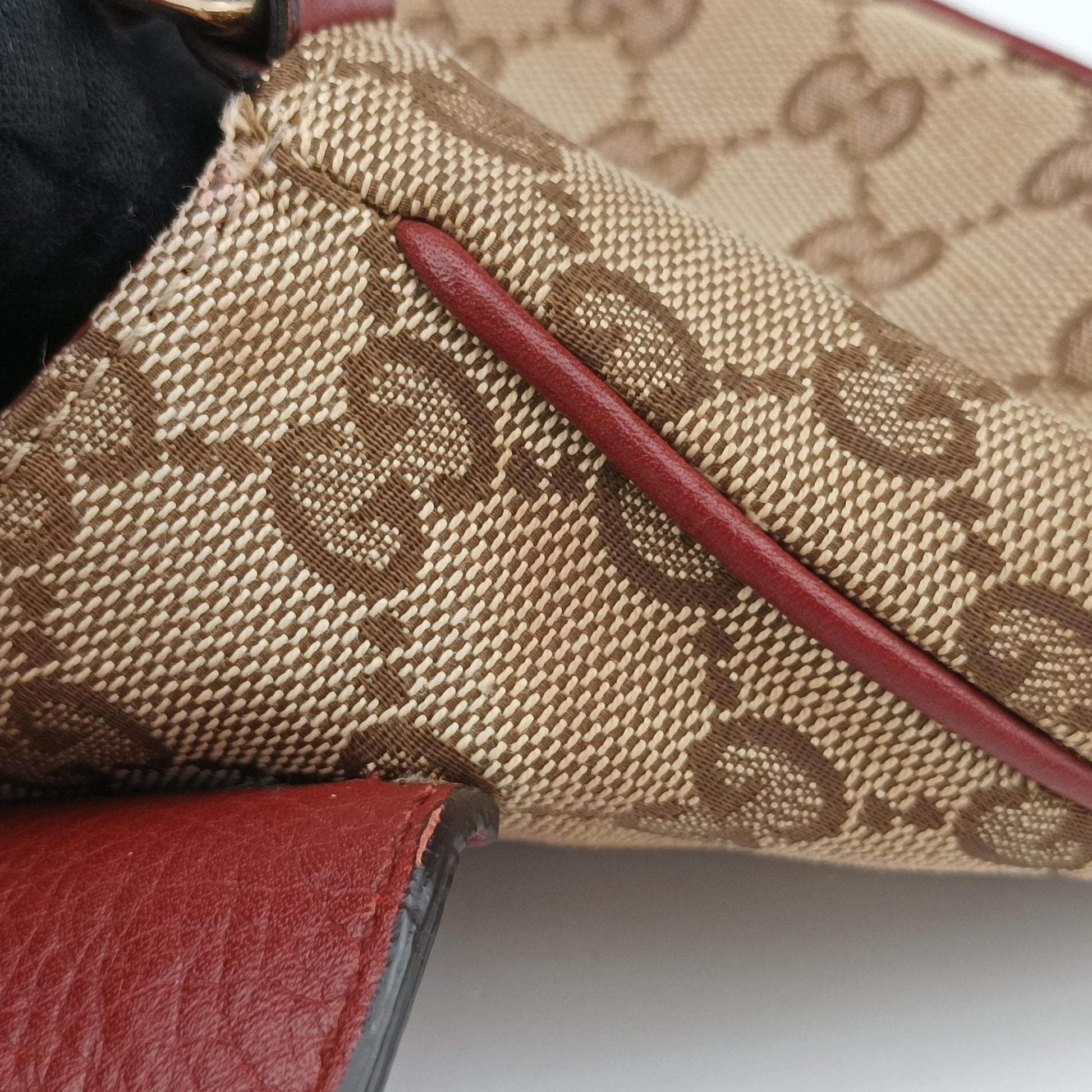 GG Dressage Beige × Red  canvas×leather 296854 G012047158GG ドレサージュ ベージュ × レッド  キャンバス× レザー 296854 G012047158