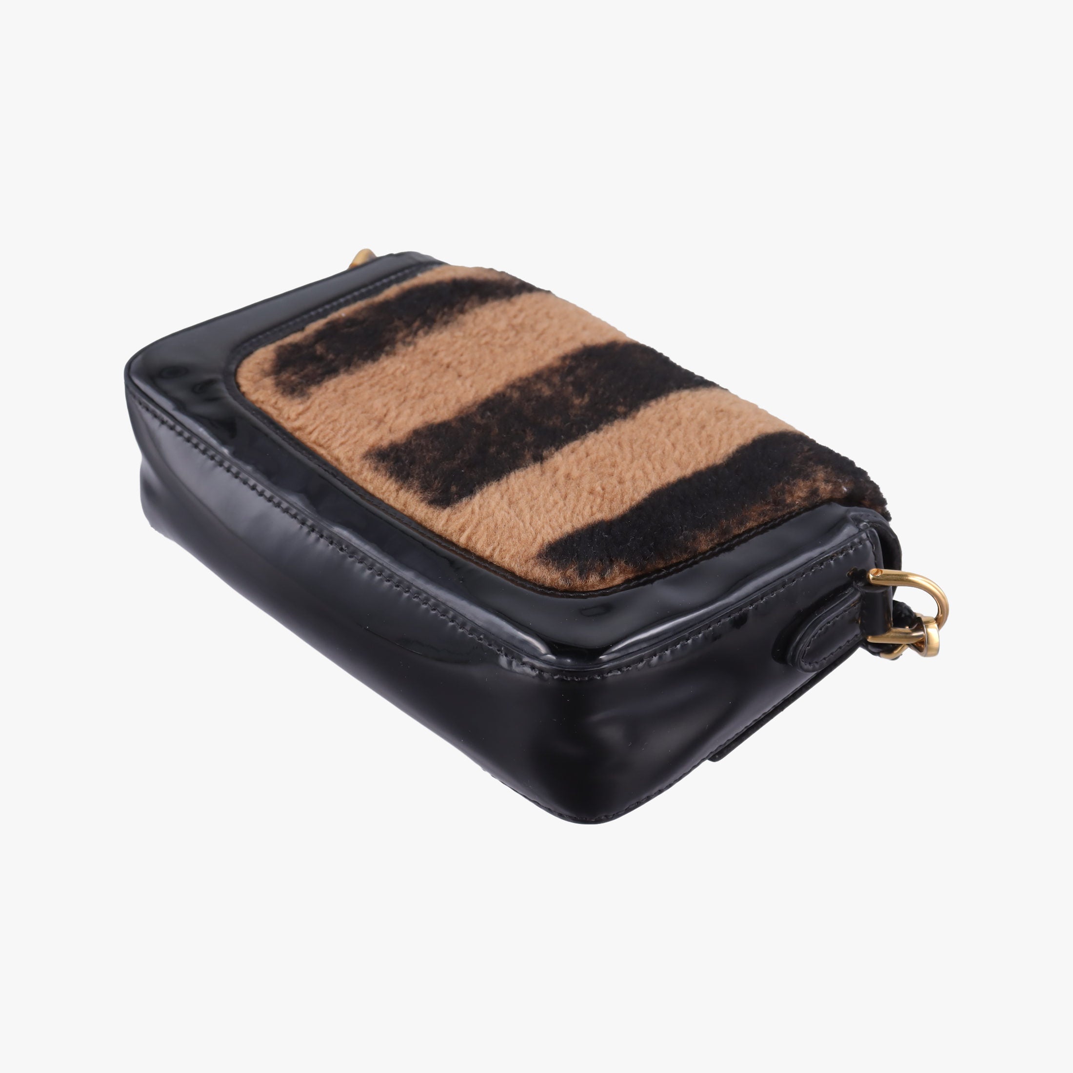 BAGUETTE Brown×Black fur×patent 8BS017 8BS017 A9Y2 199-10429バケット ブラウン×ブラック ファー×パテント 8BS017 8BS017 A9Y2 199-10429