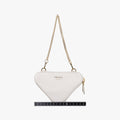 Triangle White Fur×SAFFIANO Leather 1NR015 62トライアングル ホワイト ファー×サフィアーノレザー 1NR015 62