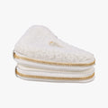 Triangle White Fur×SAFFIANO Leather 1NR015 62トライアングル ホワイト ファー×サフィアーノレザー 1NR015 62
