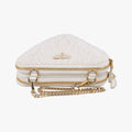 Triangle White Fur×SAFFIANO Leather 1NR015 62トライアングル ホワイト ファー×サフィアーノレザー 1NR015 62