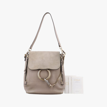 FAYE mini Grey Suede × leather 04175765-5フェイ ミニ グレー スエード×レザー 04175765-5