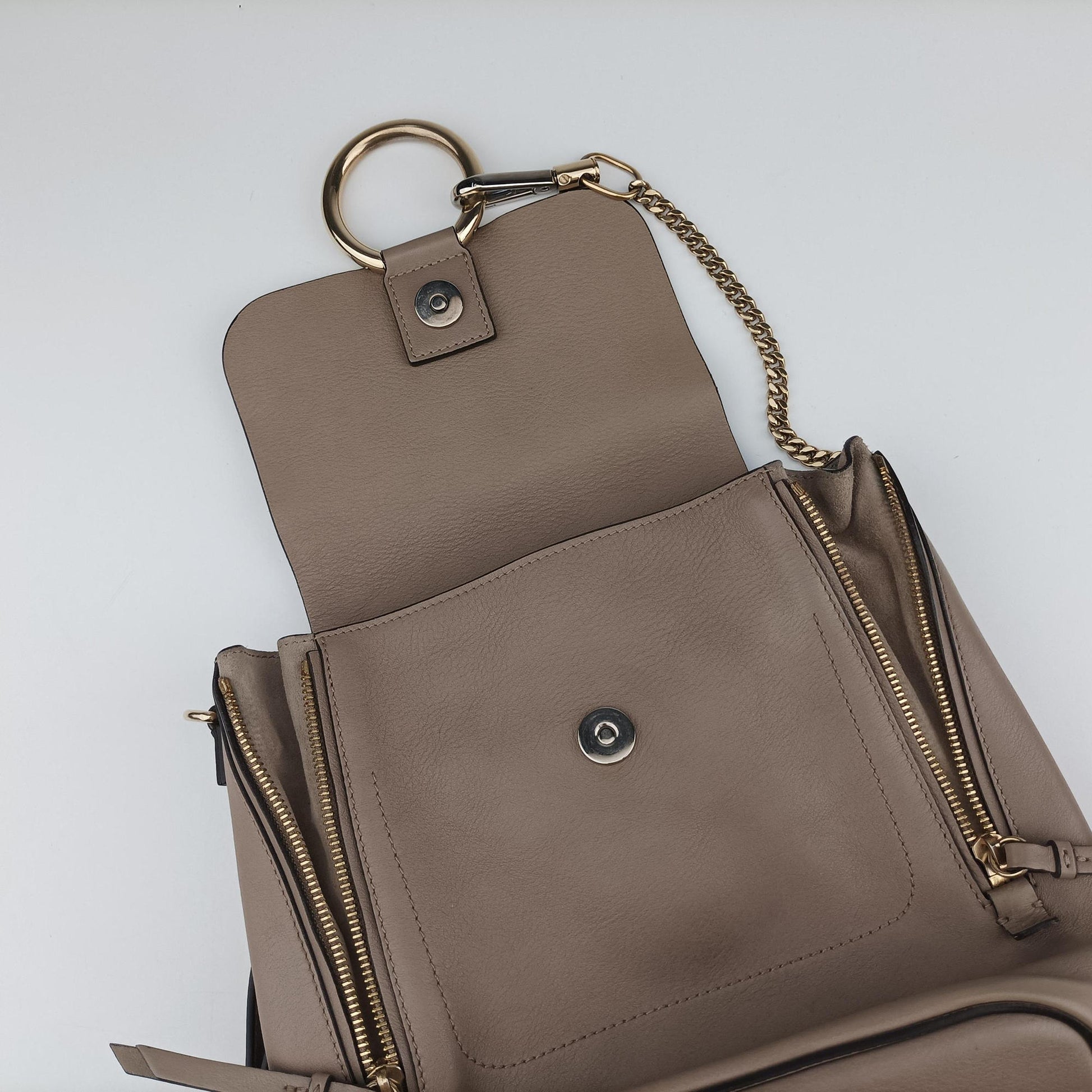 FAYE mini Grey Suede × leather 04175765-5フェイ ミニ グレー スエード×レザー 04175765-5