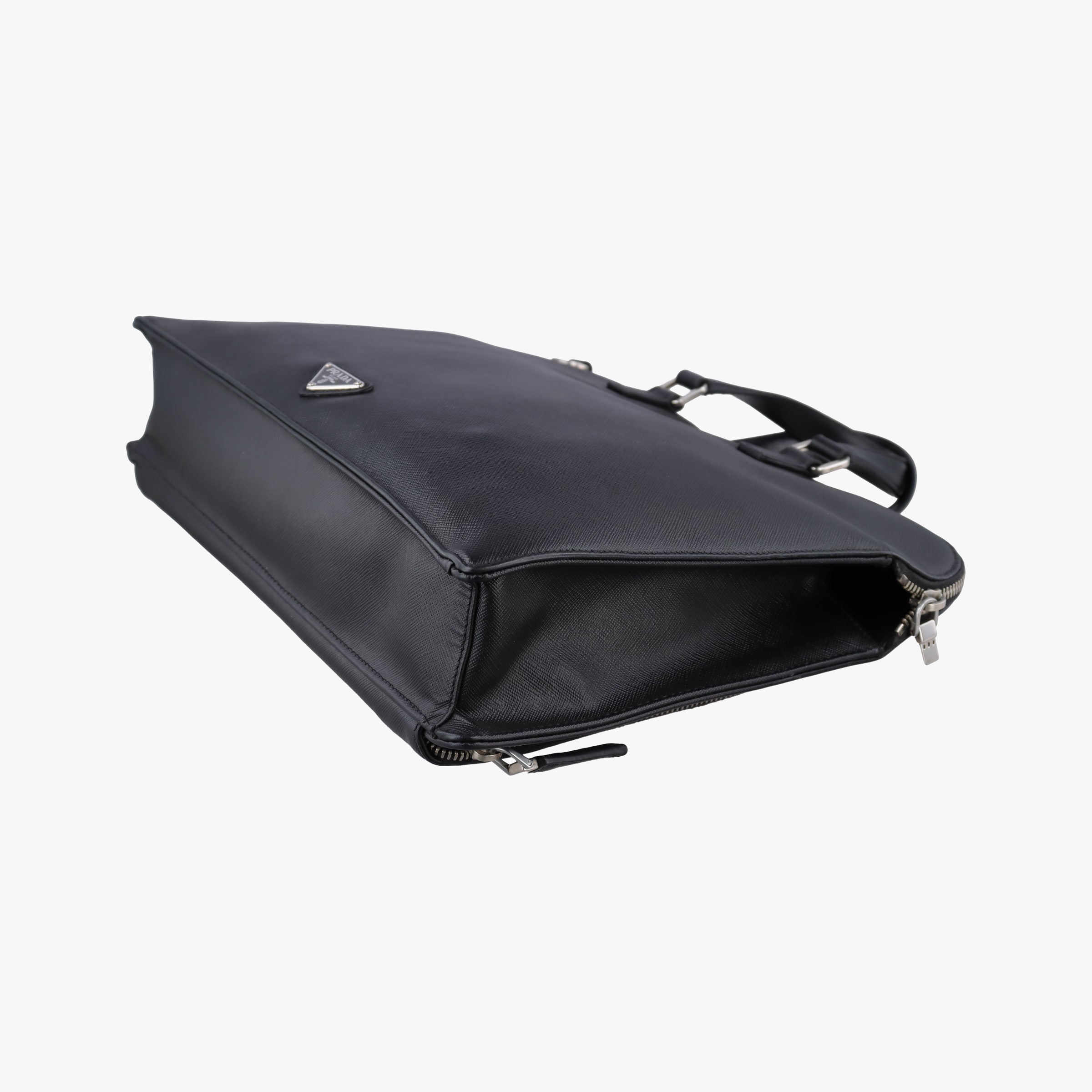 Triangle Logo Plate Black Saffiano Leather 31/X 173三角 ロゴ プレート ブラック サフィアーノレザー 31/X 173