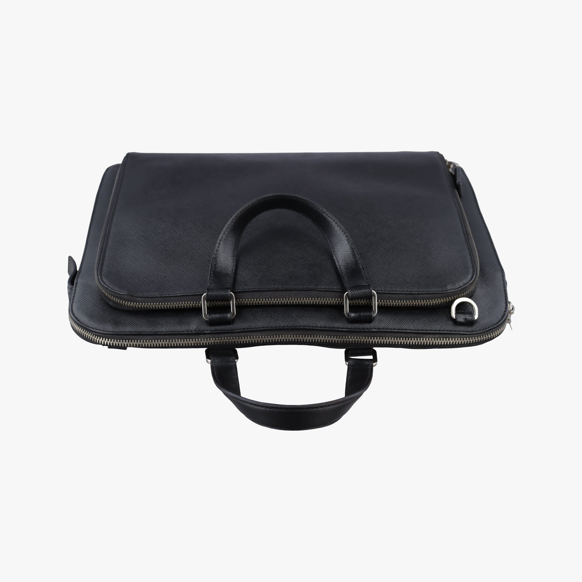 Triangle Logo Plate Black Saffiano Leather 31/X 173三角 ロゴ プレート ブラック サフィアーノレザー 31/X 173