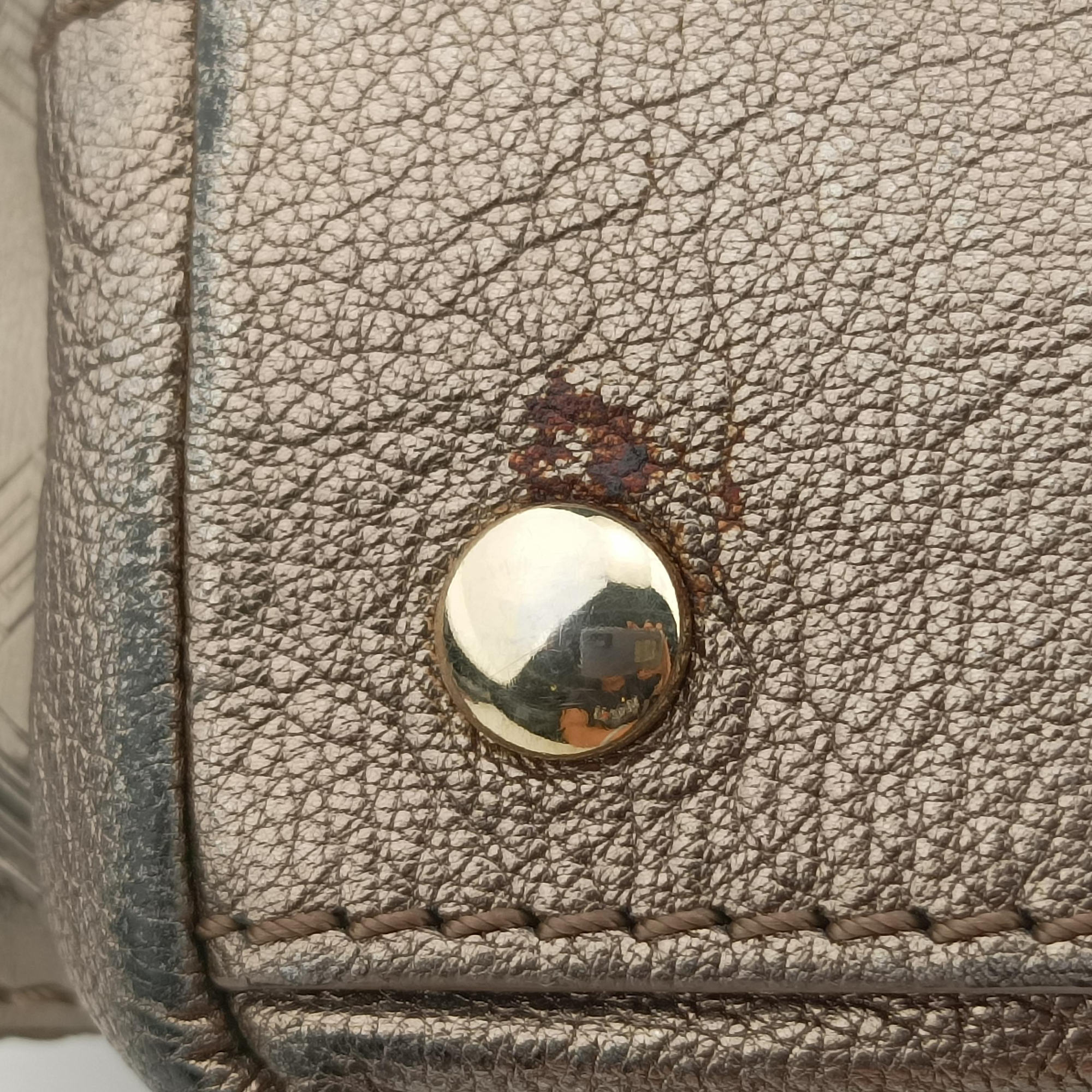 Metallic Hobo Gold Patent×Leather メタリック ホーボー ゴールド パテントxレザー 