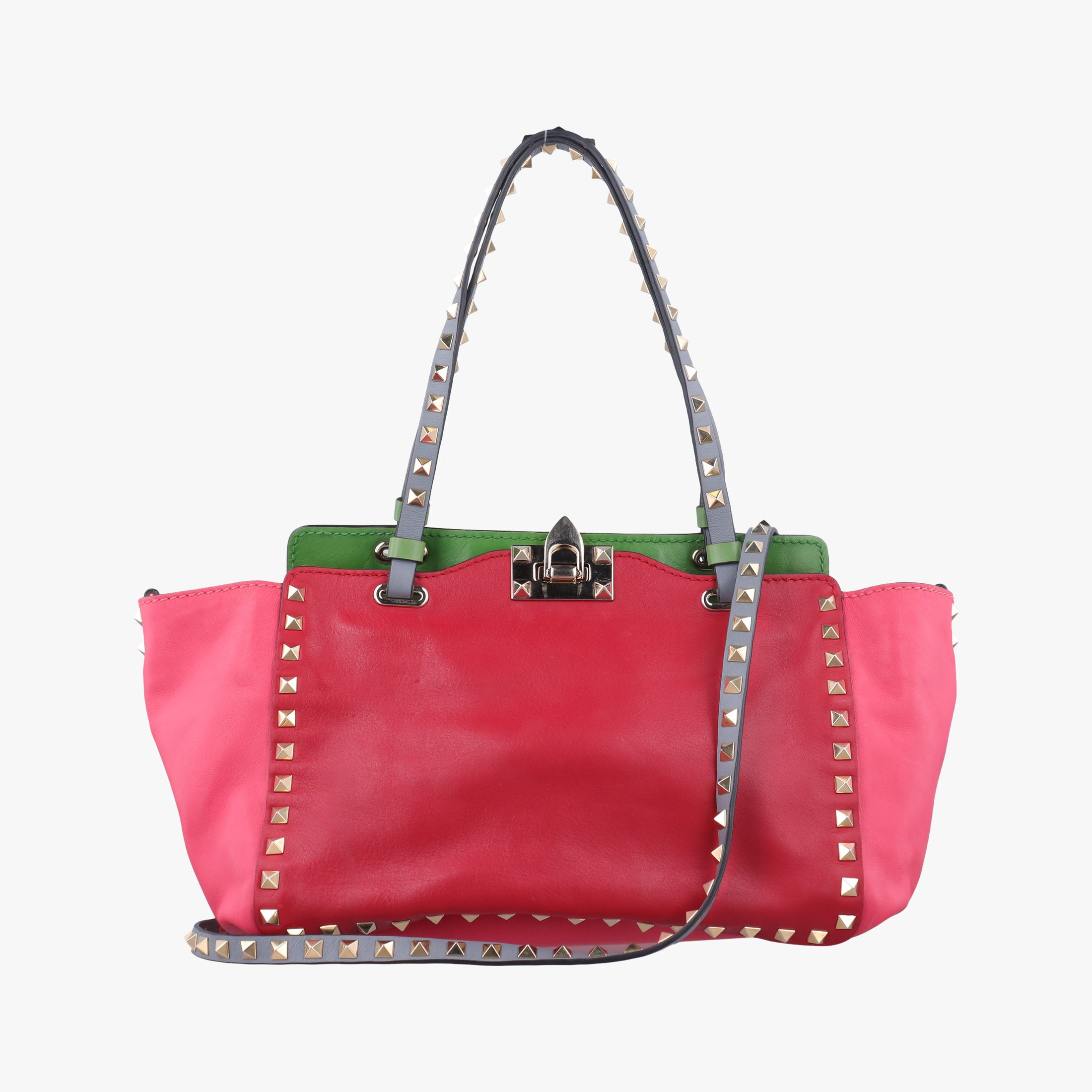 Rockstud Red×Green×Pink Leather Lot number unknownロックスタッズ レッド×グリーン×ピンク レザー 製番不明
