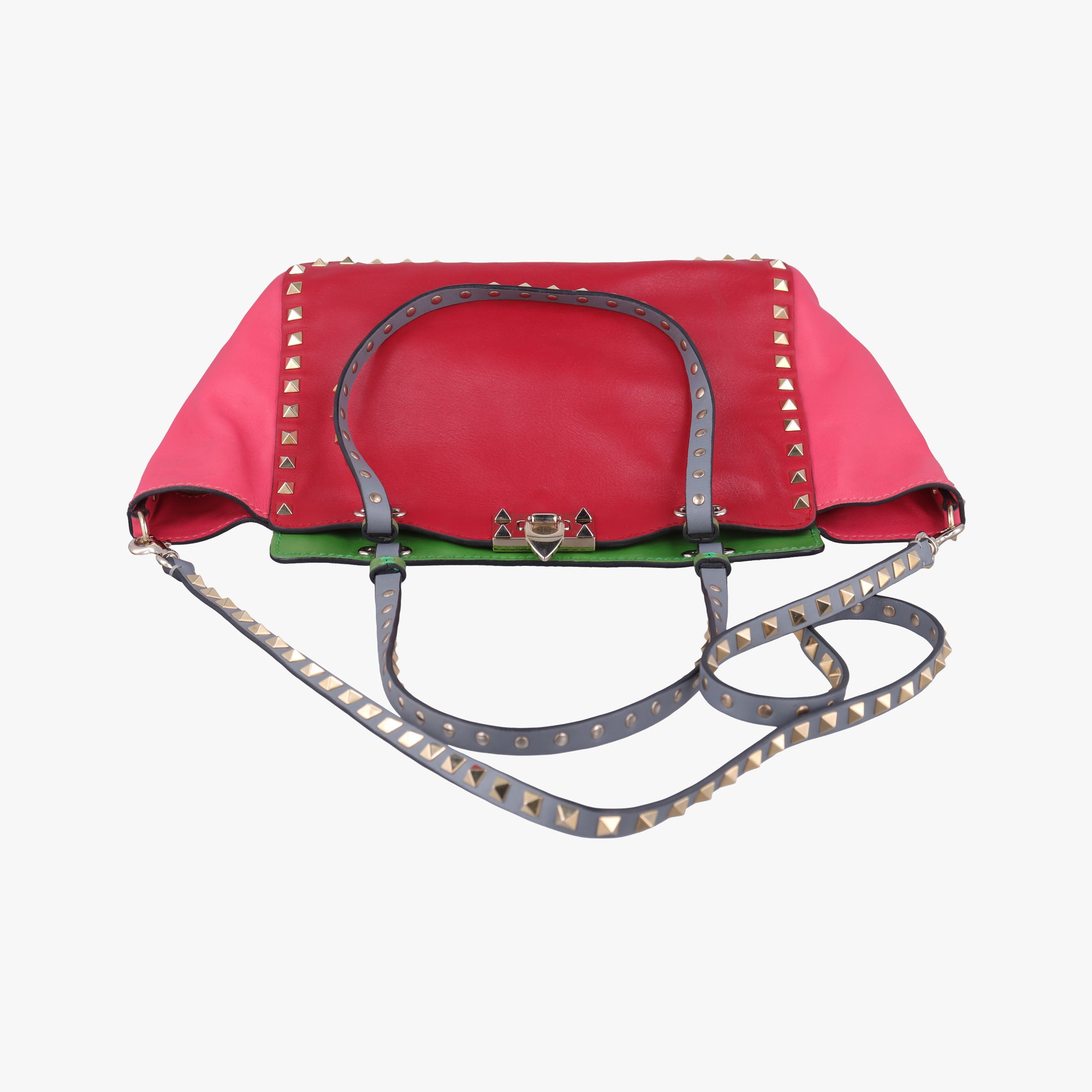 Rockstud Red×Green×Pink Leather Lot number unknownロックスタッズ レッド×グリーン×ピンク レザー 製番不明