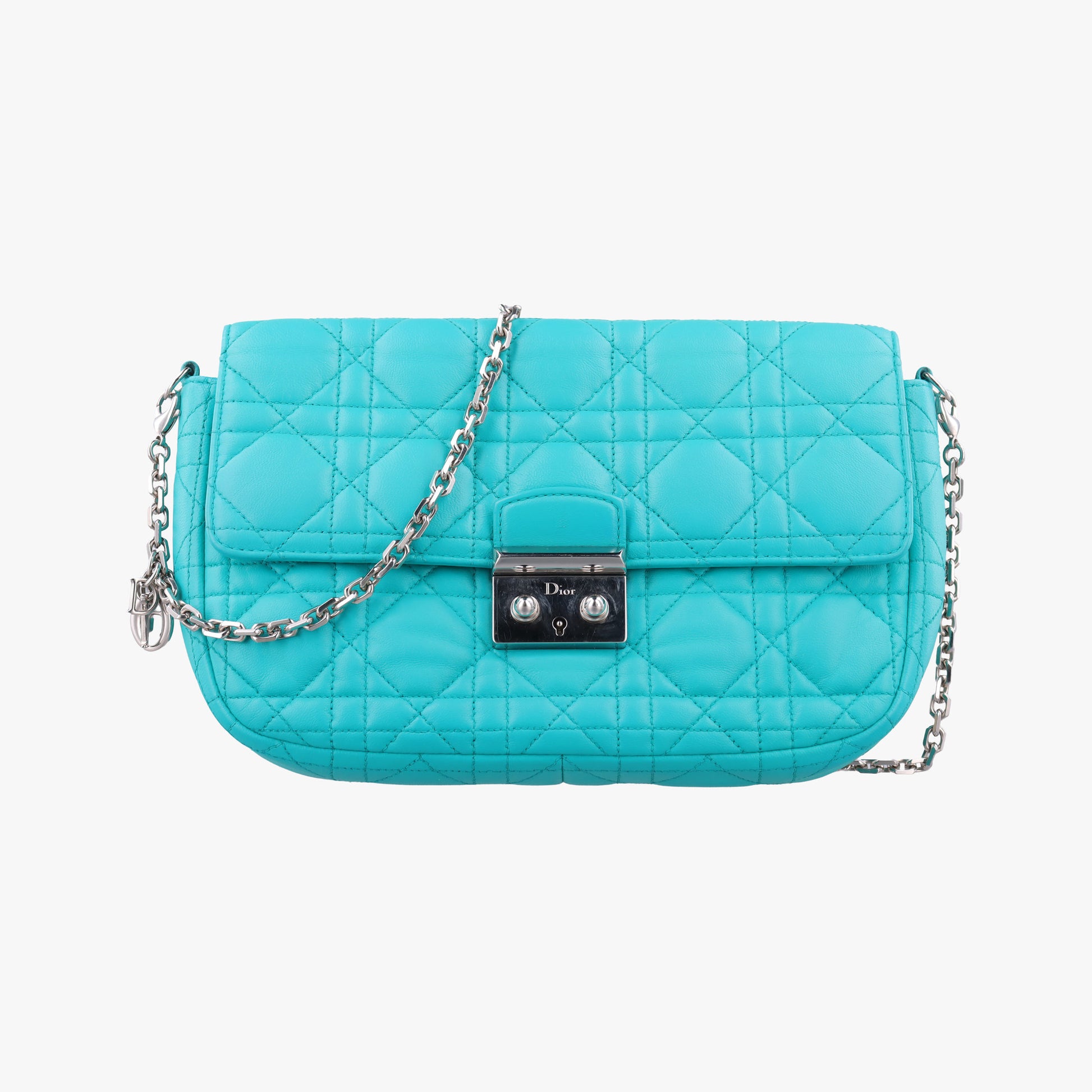 Miss Dior Canage New Lock Blue lambskin 12-MA-0114ミスディオール カナージュ ニューロック ブルー ラムスキン 12-MA-0114
