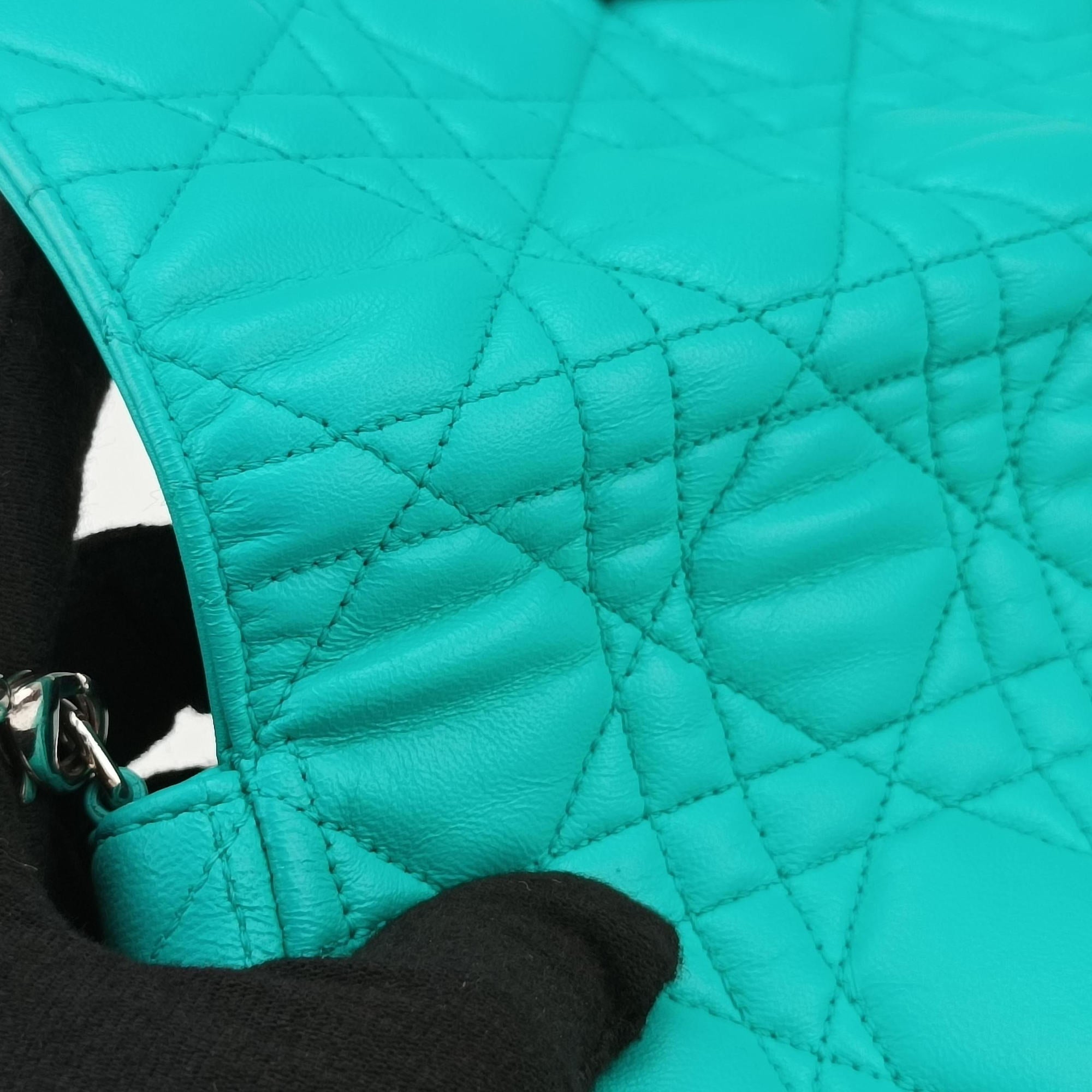 Miss Dior Canage New Lock Blue lambskin 12-MA-0114ミスディオール カナージュ ニューロック ブルー ラムスキン 12-MA-0114