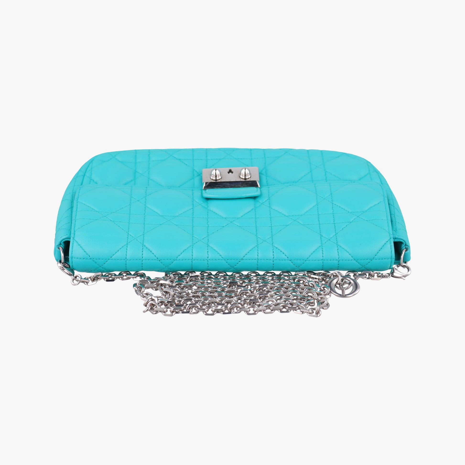 Miss Dior Canage New Lock Blue lambskin 12-MA-0114ミスディオール カナージュ ニューロック ブルー ラムスキン 12-MA-0114