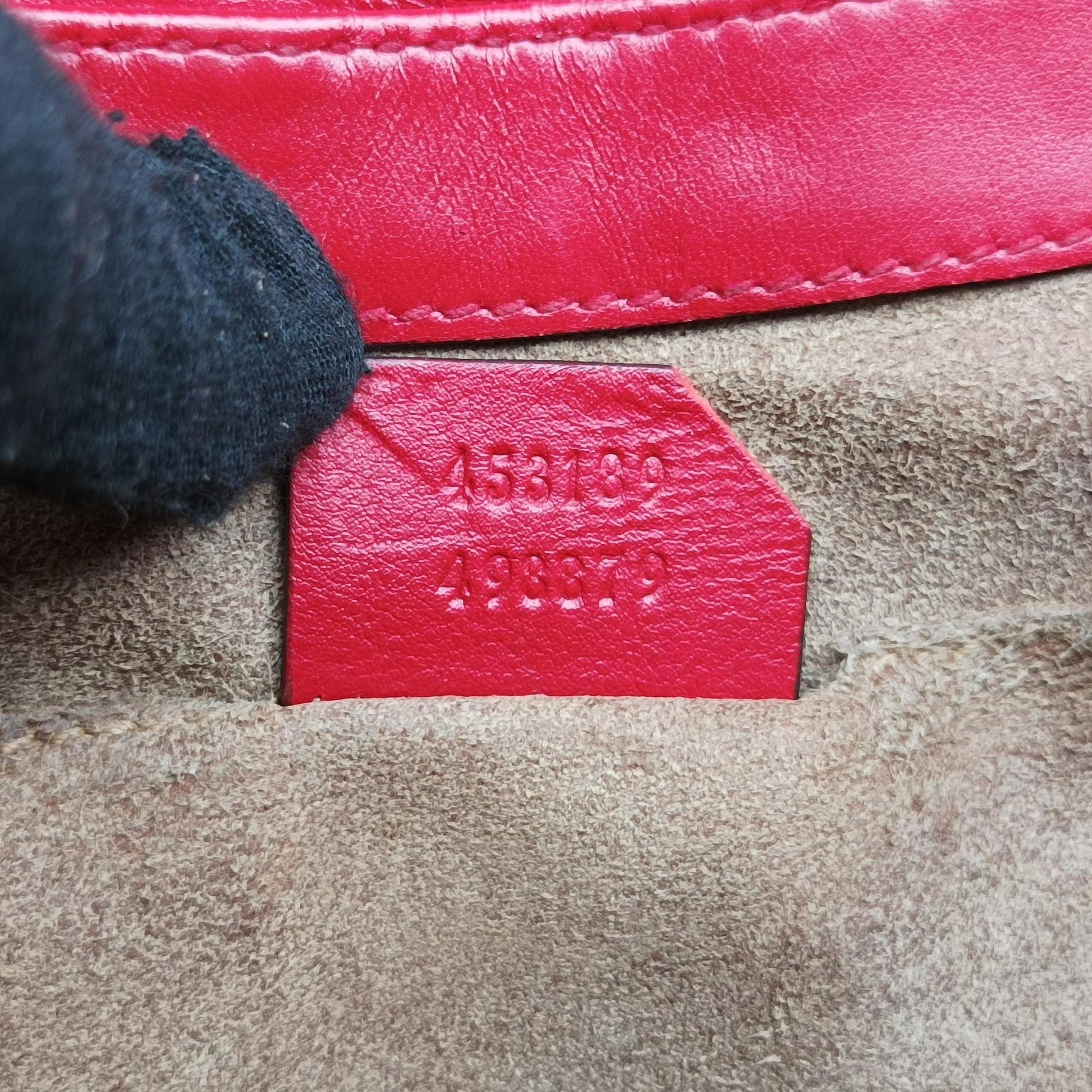 Padlock Guccissima Beige×Red×Multicolour PVC coated canvas×Leather 453189 Lot number unknownグッチッシマ パドロック ベージュ×レッド×マルチカラー PVCコーティングキャンバス×レザー 453189 製番不明