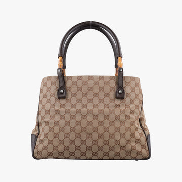 GG canvas bamboo Beige × brown Canvas×Leather 112526 GGキャンバス バンブー ベージュ × ブラウン キャンバス×レザー 112526 