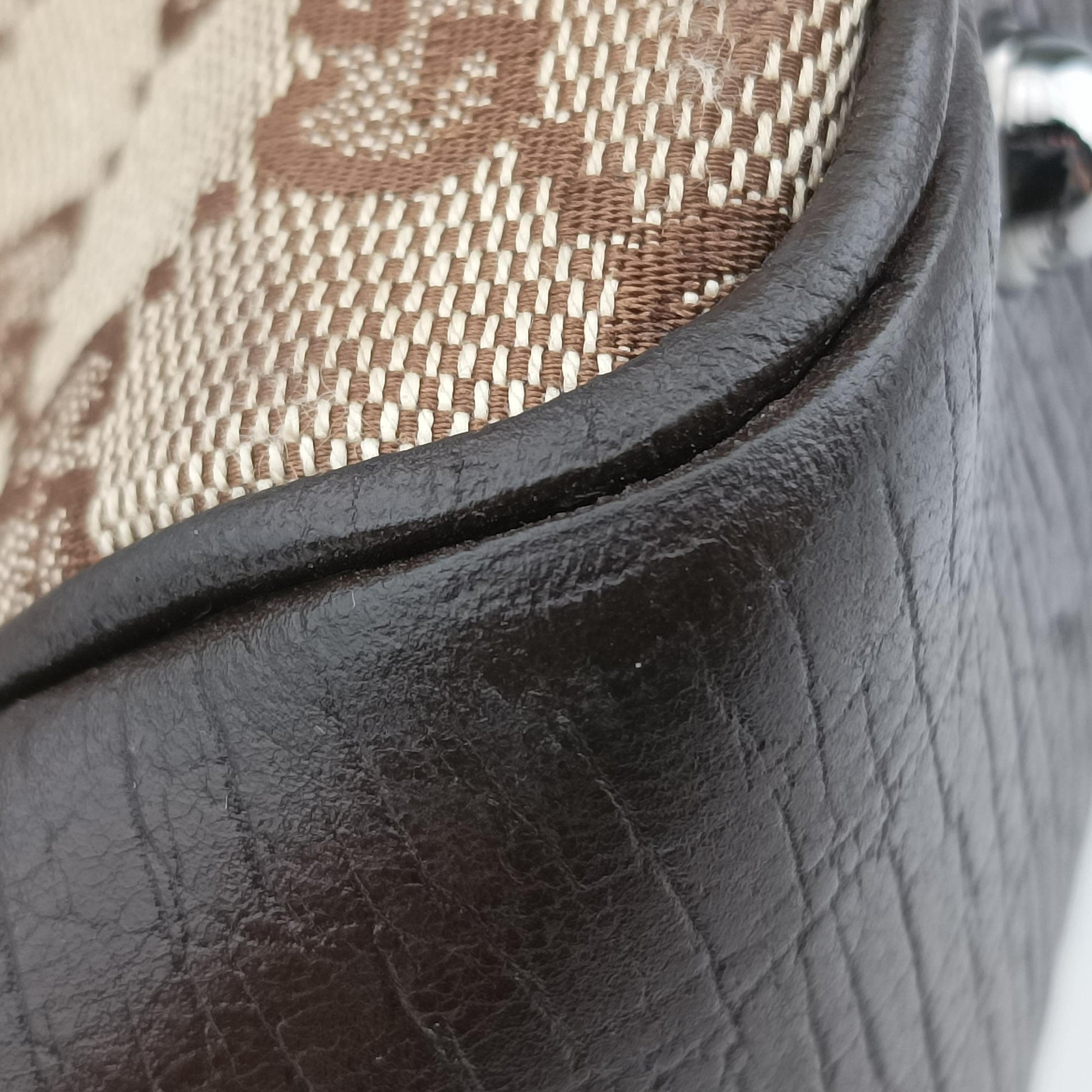 GG canvas bamboo Beige × brown Canvas×Leather 112526 GGキャンバス バンブー ベージュ × ブラウン キャンバス×レザー 112526 
