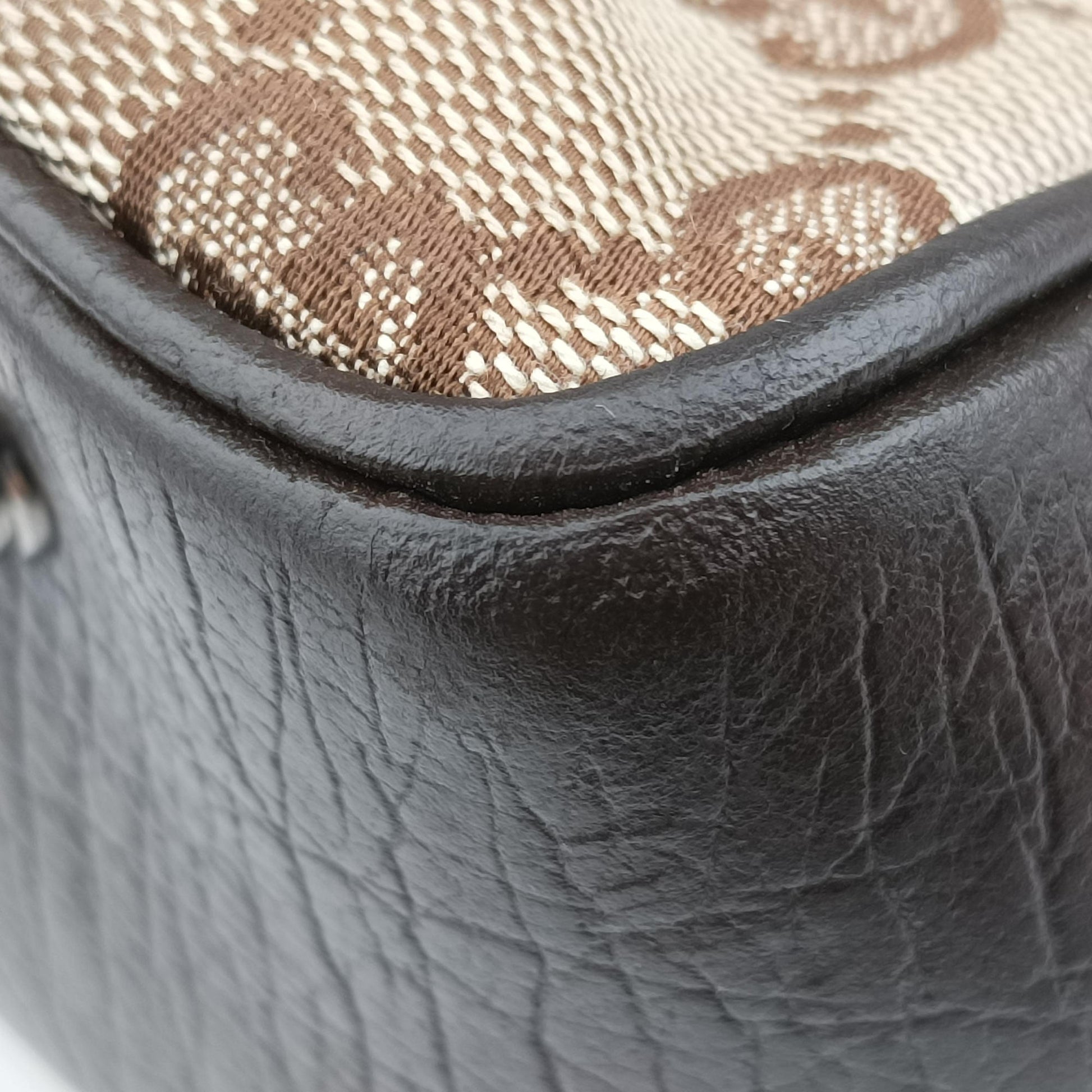 GG canvas bamboo Beige × brown Canvas×Leather 112526 GGキャンバス バンブー ベージュ × ブラウン キャンバス×レザー 112526 