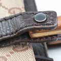 GG canvas bamboo Beige × brown Canvas×Leather 112526 GGキャンバス バンブー ベージュ × ブラウン キャンバス×レザー 112526 