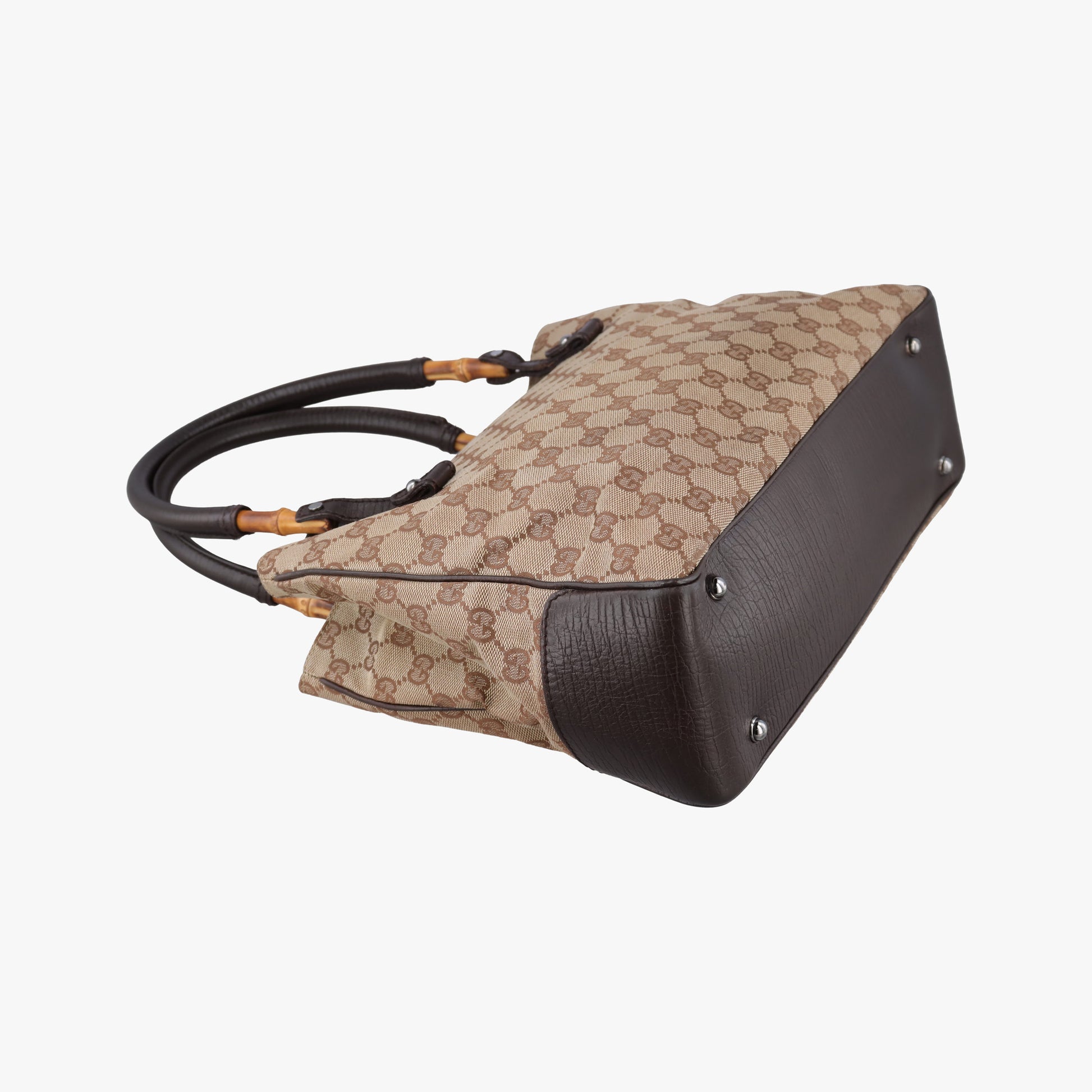 GG canvas bamboo Beige × brown Canvas×Leather 112526 GGキャンバス バンブー ベージュ × ブラウン キャンバス×レザー 112526 
