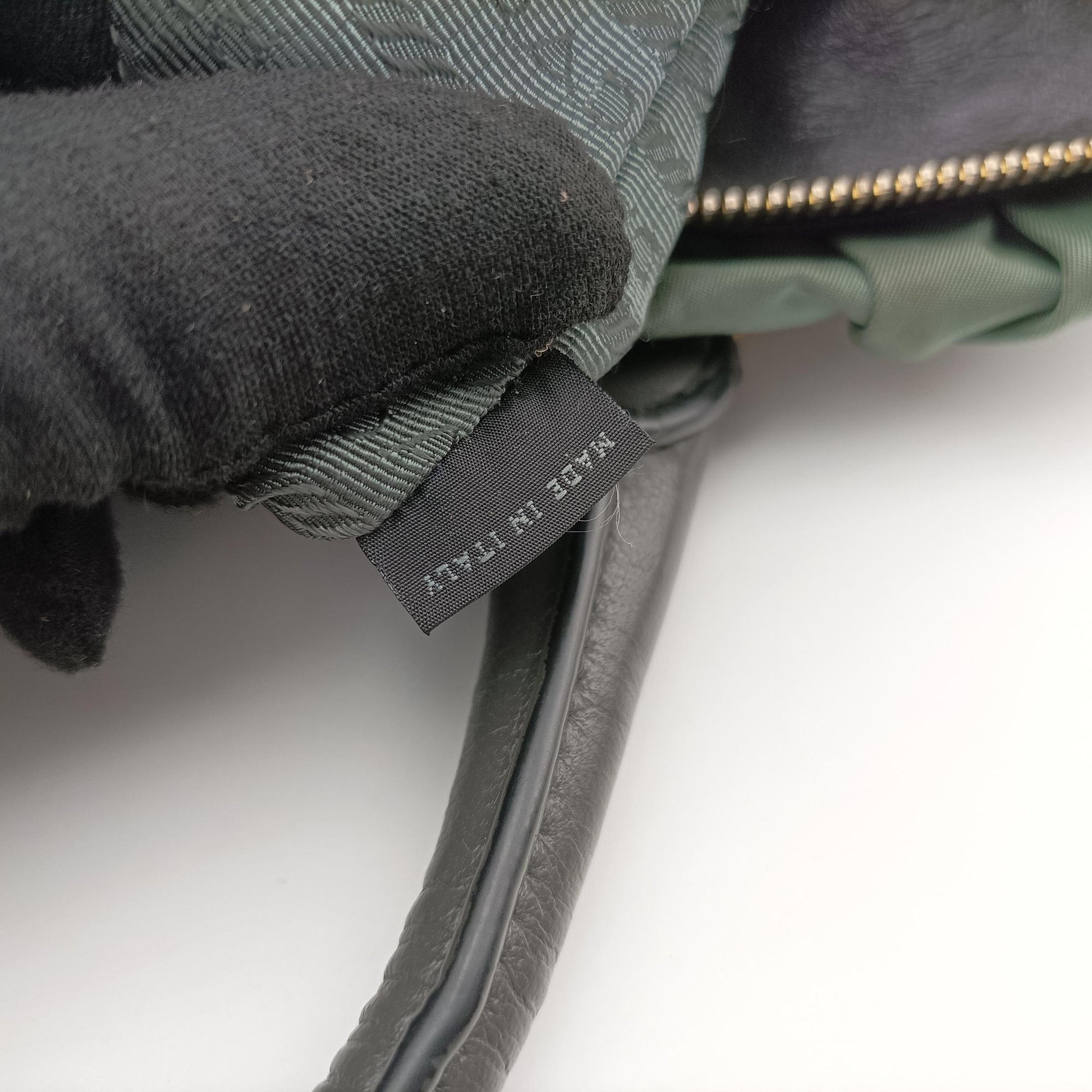 Gaufre Green nylon×Leather BN2805 34  31ギャザー グリーン ナイロン×レザー BN2805 34  31